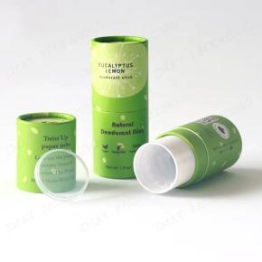 empty paper cylinder deodorant stick container twist up tube