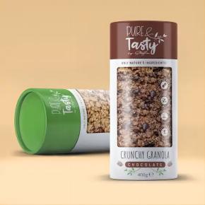 Eco friendly Food Grade Quality Cylinder Packaging Paper Cardboard Tube for Protein Powder / Coffee / Tea